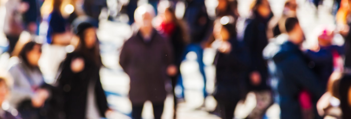 crowd walking Ann Arbor