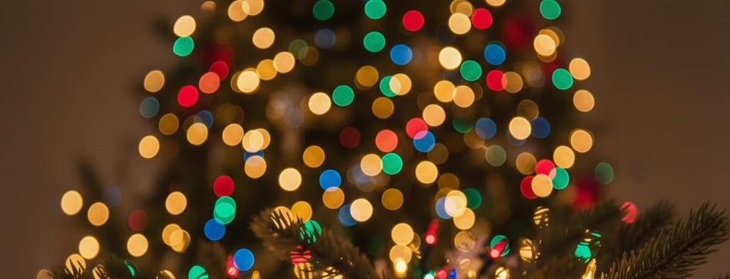 bokeh christmas lights Ann Arbor