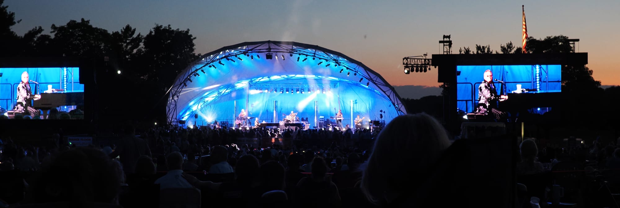 outdoor concert venue at sunset Ann Arbor
